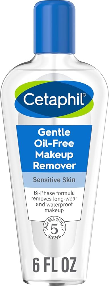 Cetaphil Gentle Waterproof Makeup Remover, Oil-Free Formula Suitable for Sensitive Skin, 6.0 Flui... | Amazon (US)