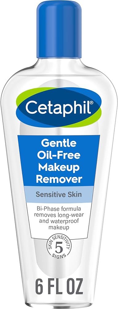 Cetaphil Gentle Waterproof Makeup Remover, Oil-Free Formula Suitable for Sensitive Skin, 6.0 Flui... | Amazon (US)