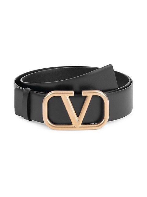 Valentino Garavani VLogo Leather Belt | Saks Fifth Avenue