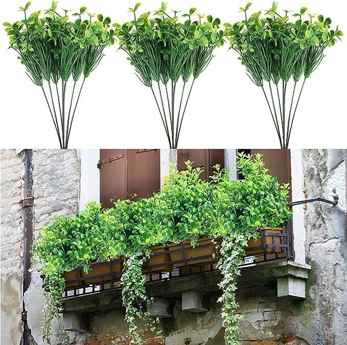 JUSTDOLIFE Artificial Plant DIY Four Leaf Clover Artificial Greenery Fake Plant for Home 3PC (Gre... | Amazon (US)