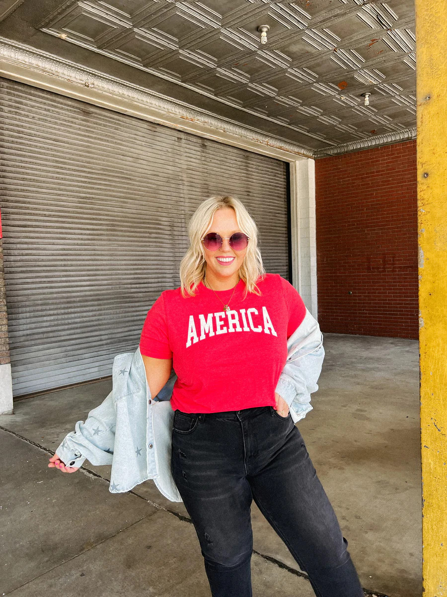 proud American red graphic tee | Etta & East