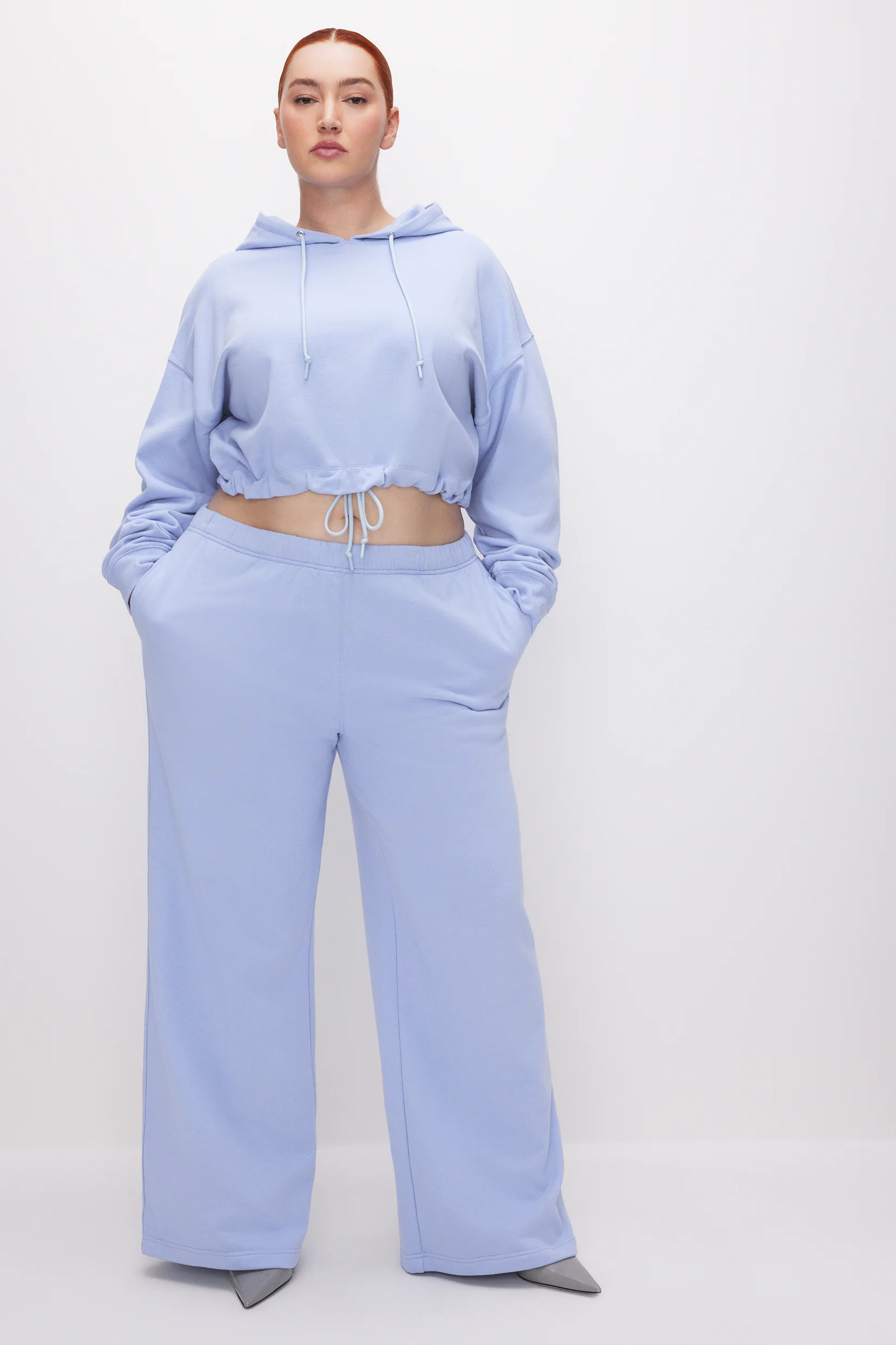 CROPPED COTTON HOODIE | Good American