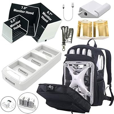 Scootre Hardshell Backpack for Phantom 4 Series Bundle with Phantom 4 Charging Hub, 3 Size Monito... | Amazon (US)