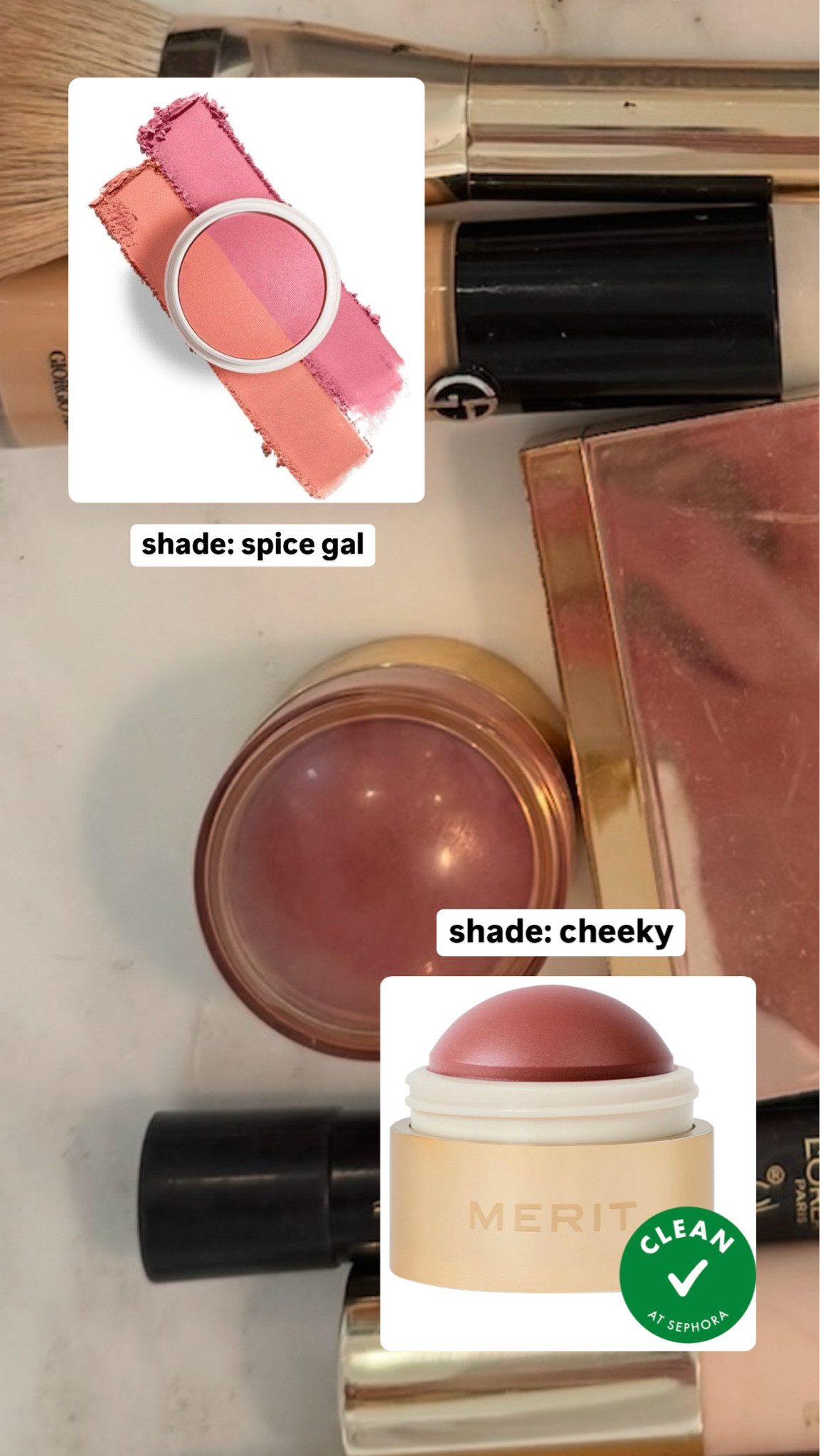 Current go to blush combo! 
Dibs in shade spice gal
Merit in shade Cheeky 

#LTKBeauty #LTKStyleTip #LTKFindsUnder50