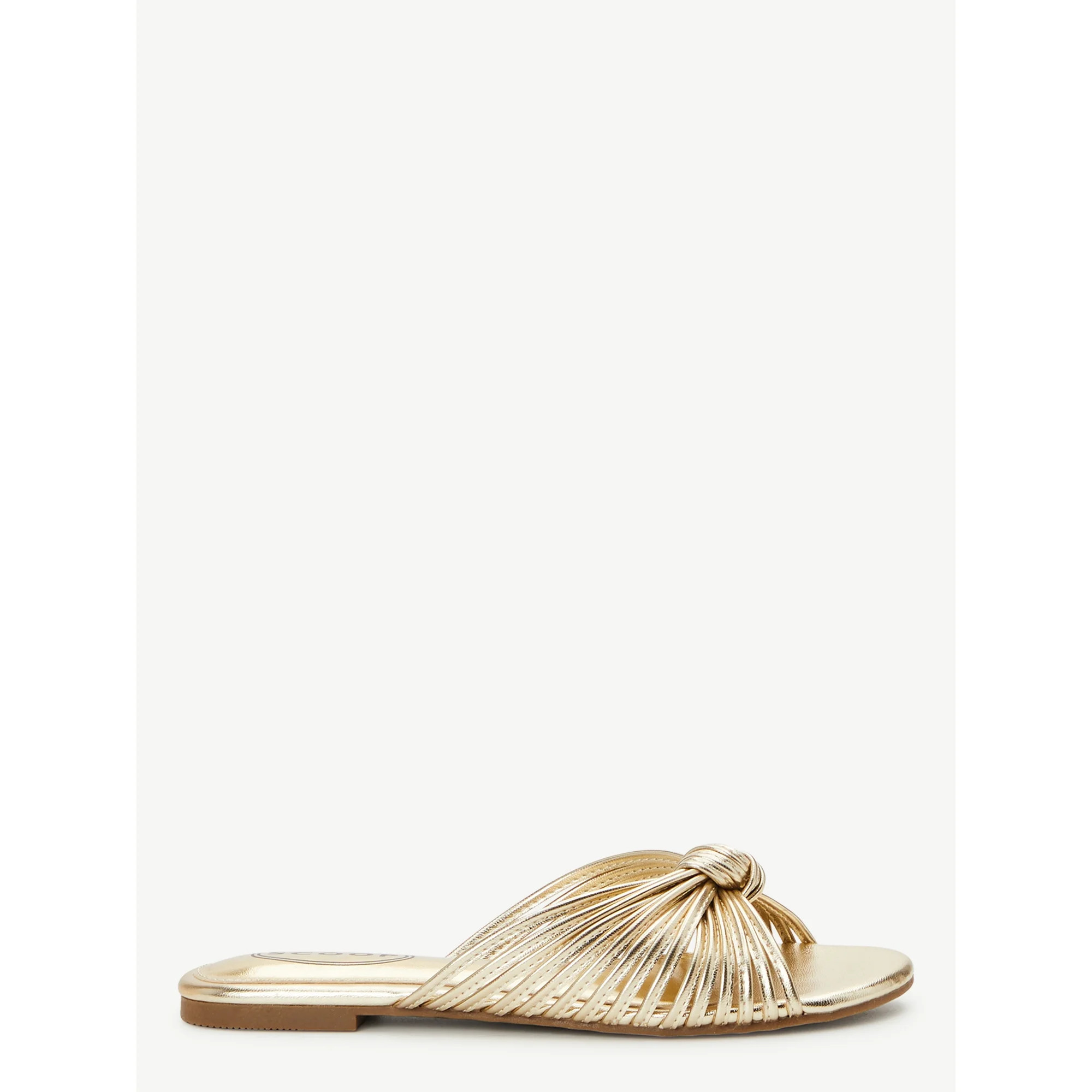 Scoop Women's Strappy Knot Slide Sandals - Walmart.com | Walmart (US)