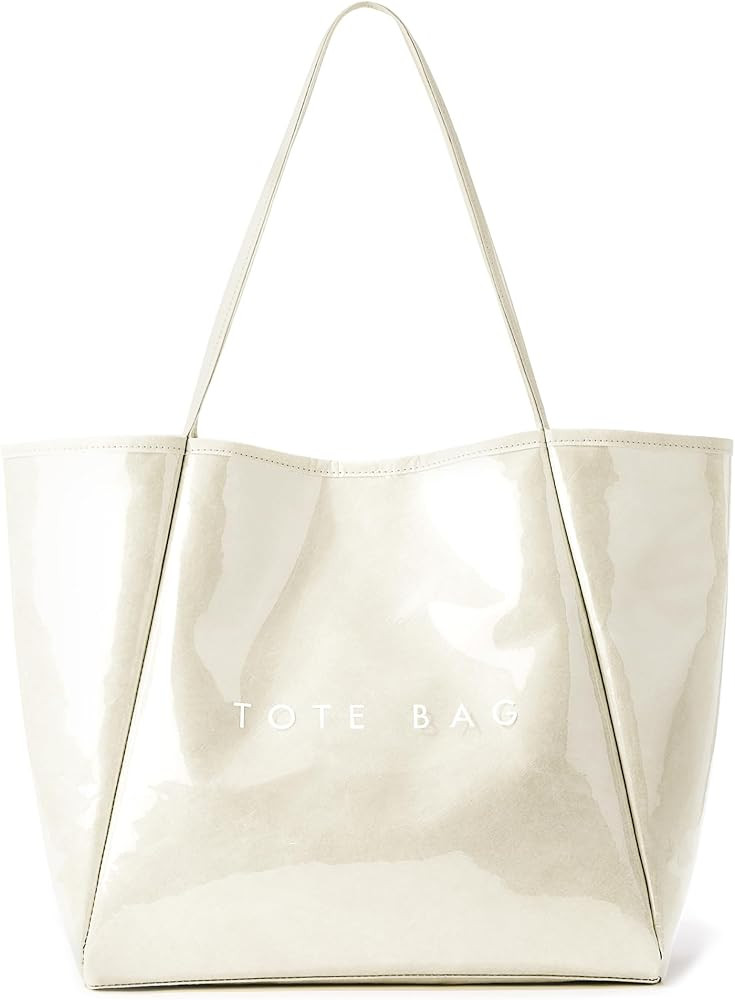 KALIDI PVC Tote Women Weekender Bag Large Shopper Handbag Oversize Shoulder Travel Purse | Amazon (US)