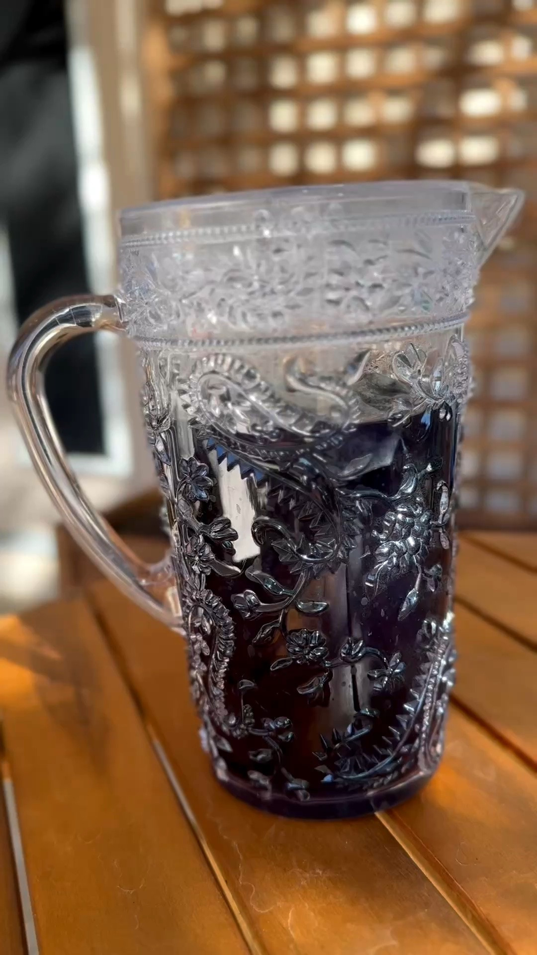 sun tea is one of my favorite summertime traditions! My fav is butterfly pea flower tea, because it’s yummy but mostly because my kids love the little magic trick 💙💜

i filled this pitcher with about 54oz of filtered water (from my fridge). then i added 7 tea bags. let it sit in the sun for about 3 hours. Mine got pretty dark/strong, so i added more water before serving. 

once your tea is poured, add about 1/2 a tablespoon of fresh lemon juice (more or less depending on how much you like lemon)

and enjoy a little summer magic 🦋✨

#LTKSeasonal #LTKHome #LTKdayinmylife