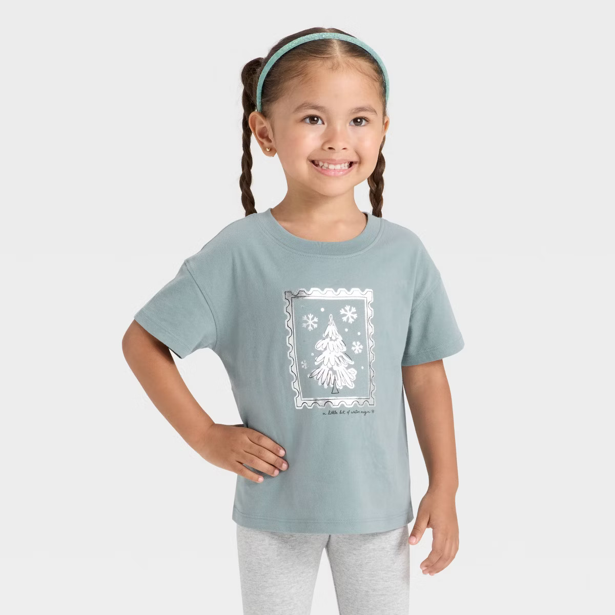Toddler Girls' Short Sleeve Relaxed T-Shirt - Cat & Jack™ Blue 2T | Target