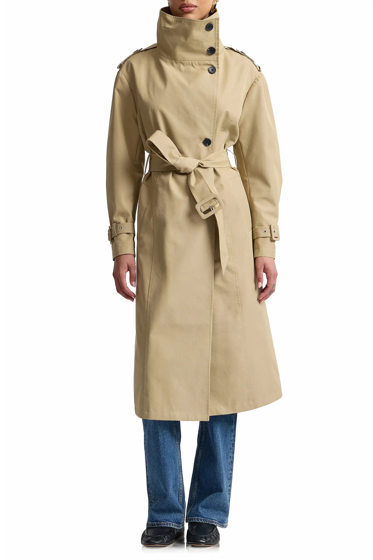 Belted Cotton Blend Trench Coat (Women) | Nordstrom | Nordstrom