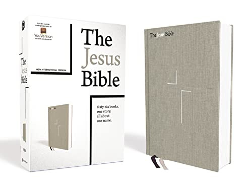 The Jesus Bible, NIV Edition, Cloth over Board, Gray Linen, Comfort Print | Amazon (US)