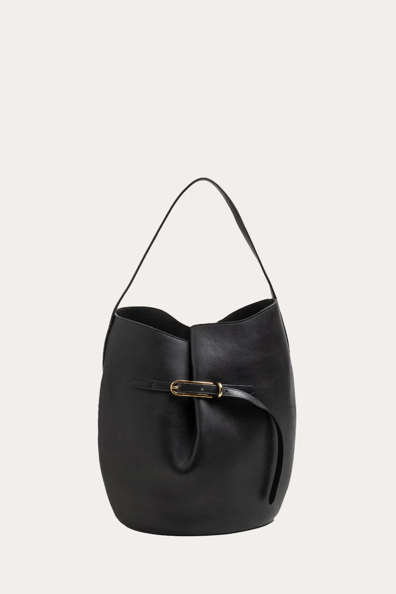 Belted Bucket Bag Large Black | LITTLE LIFFNER