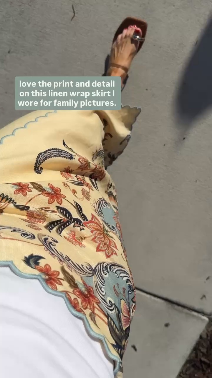 Gorgeous wrap skirt! 
Runs TTS, wearing size small. Currently on sale! 

#LTKootd #LTKdayinmylife #LTKSeasonal