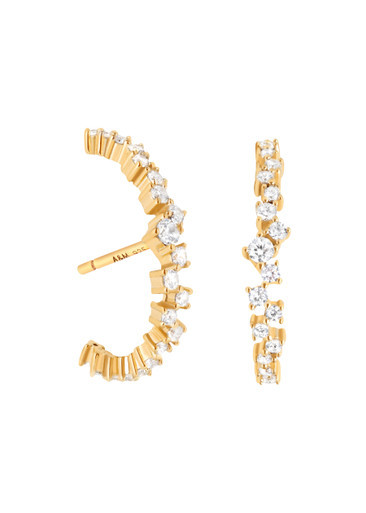 Crystal 18k gold-plated ear cuff | Harvey Nichols