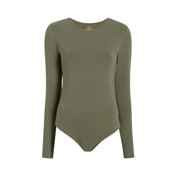 Long Sleeve Crewneck Bodysuit | nuuds