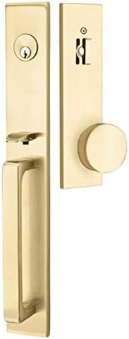 Emtek Contemporary Tubular Entry Set: Lausanne Style with Round KNOB on The Interior Side. 2 Back... | Amazon (US)