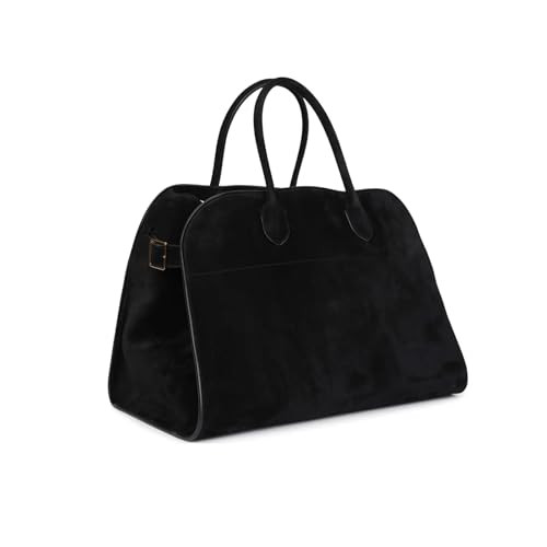 Generic Soft Genuine Leather Satchels Bags for Women, Top-Handle Tote Bags, Leather Armpit Bag,Casual Shoulder Hobo Waterproof commuter Bag(Color:Black Suede,Size:Small) | Amazon (US)