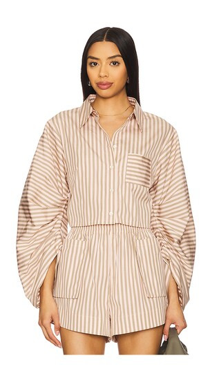 Raquel Top in Blush Stripe | Revolve Clothing (Global)