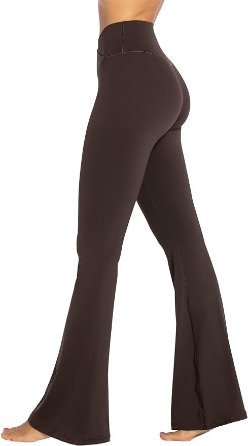 Sunzel Womens Flare Leggings with Tummy Control Crossover Waist and Wide Leg | Amazon (US)