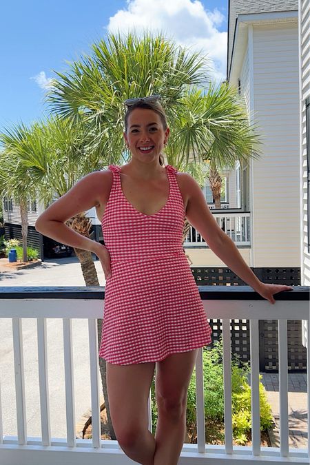 Lands’ End swim dress! So comfort and flattering. I love the pink gingham 🩷 wearing a size 8

#LTKStyleTip #LTKSwim