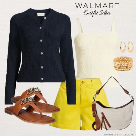 ⭐️ Walmart spring outfit idea 
Walmart shorts 
Walmart cardigan 
Walmart sandals 




#LTKSeasonal #LTKfindsunder50 #LTKsalealert