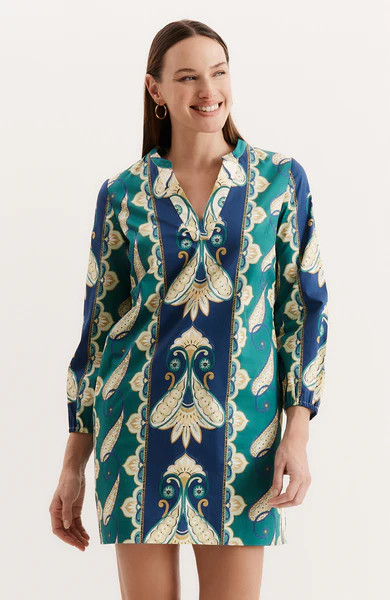 Paulie Appliqué Dress - Cabana Foulard | tyler boe