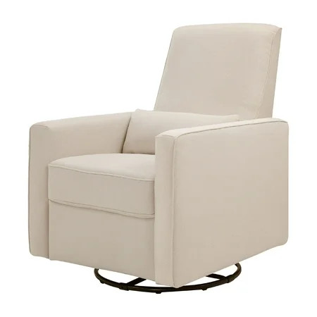 DaVinci Piper Recliner and Swivel Glider in Cream with Cream Piping | Walmart (US)