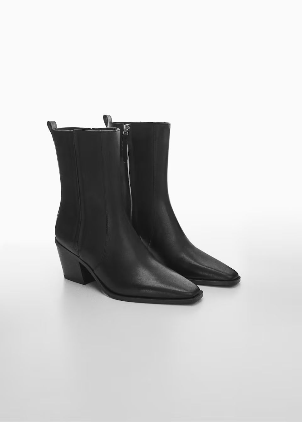 Heel leather ankle boot | MANGO (US)