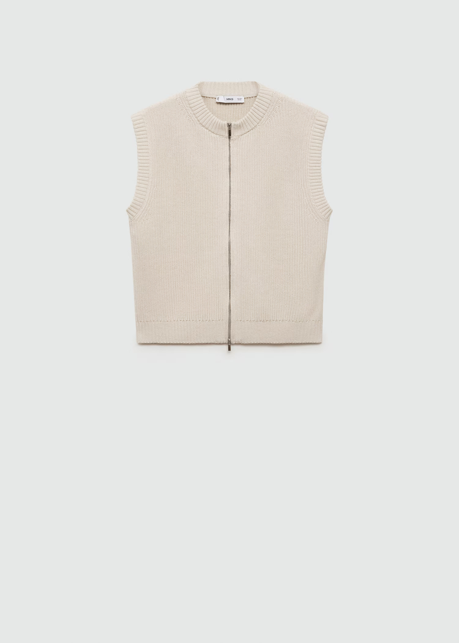 Knitted vest with zip - Women | MANGO USA | Mango (US/MX/AU)