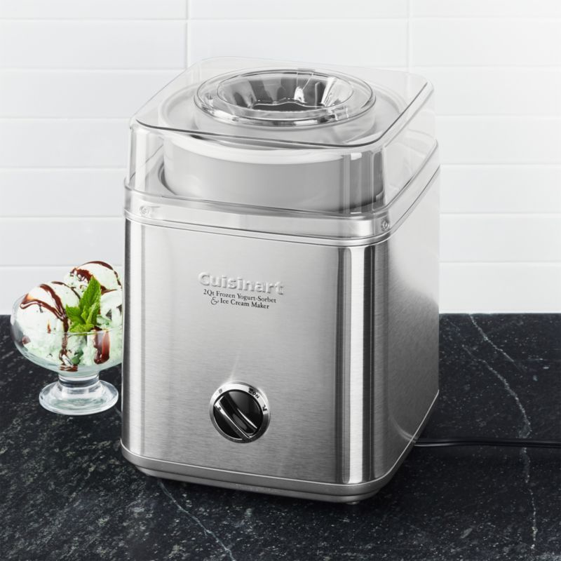 Cuisinart Pure Indulgence 2-Quart Frozen Yogurt, Sorbet and Ice Cream Maker + Reviews | Crate & B... | Crate & Barrel