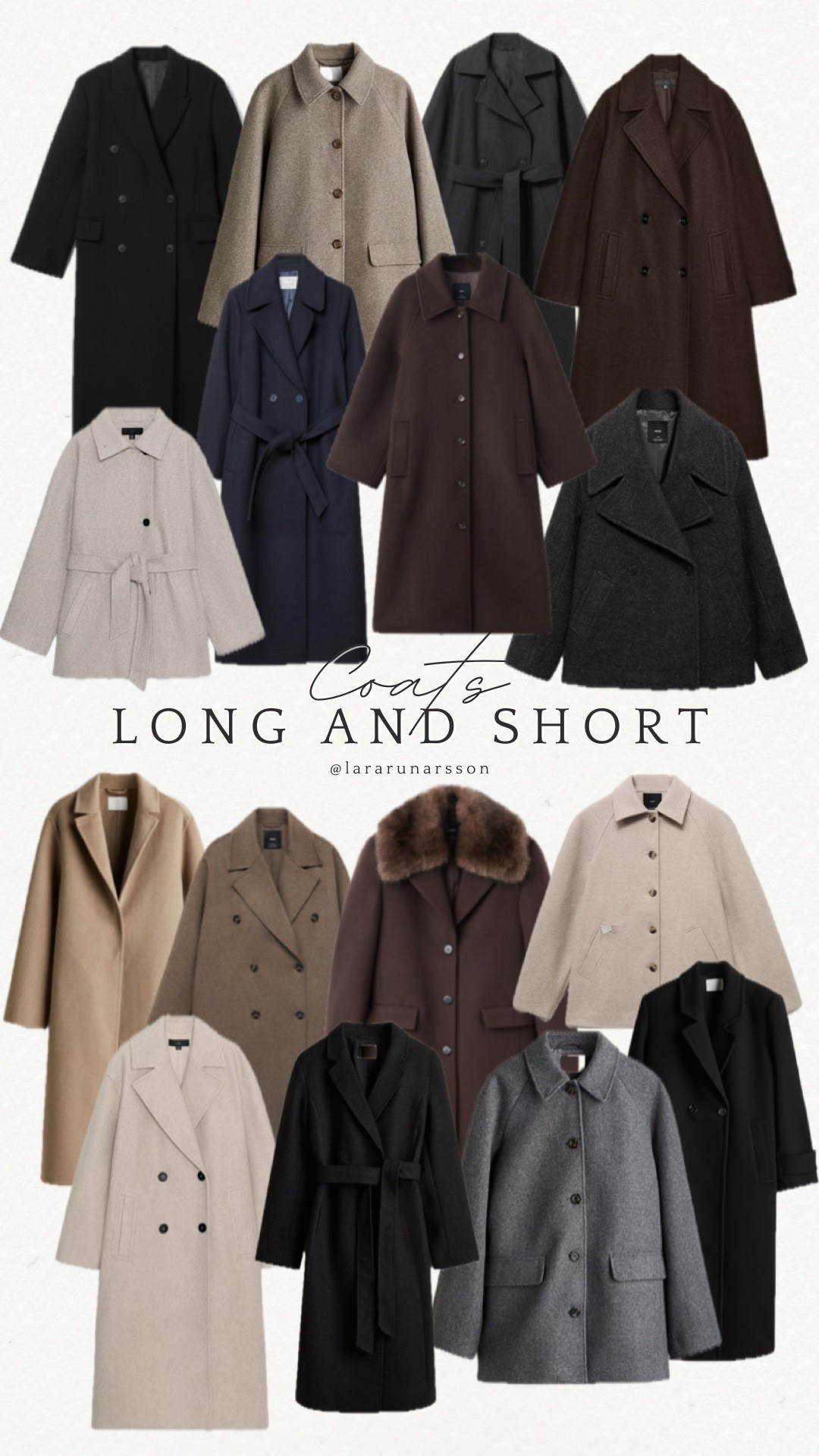 Coats - long and short 

#LTKeurope #LTKstyletip #LTKautumn