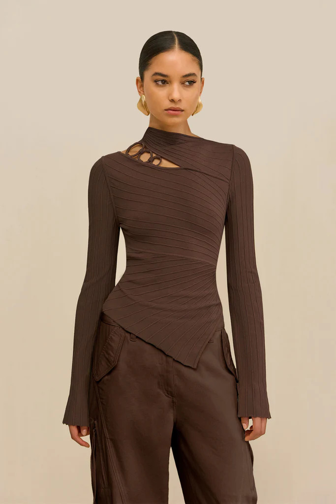 TAYLA KNIT TOP - LUWAK | Cult Gaia - US