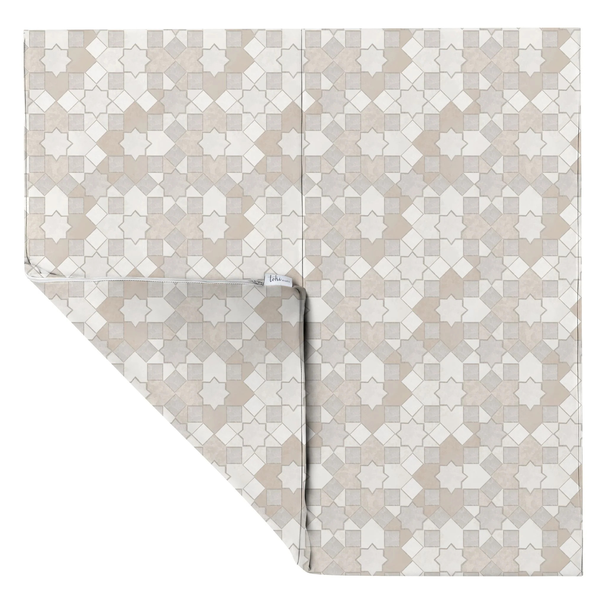 Grey Mosaic Vegan Leather Mat | Toki Mats