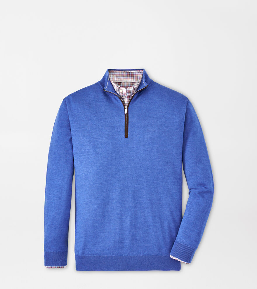 Autumn Crest Suede Trim Quarter-Zip | Peter Millar