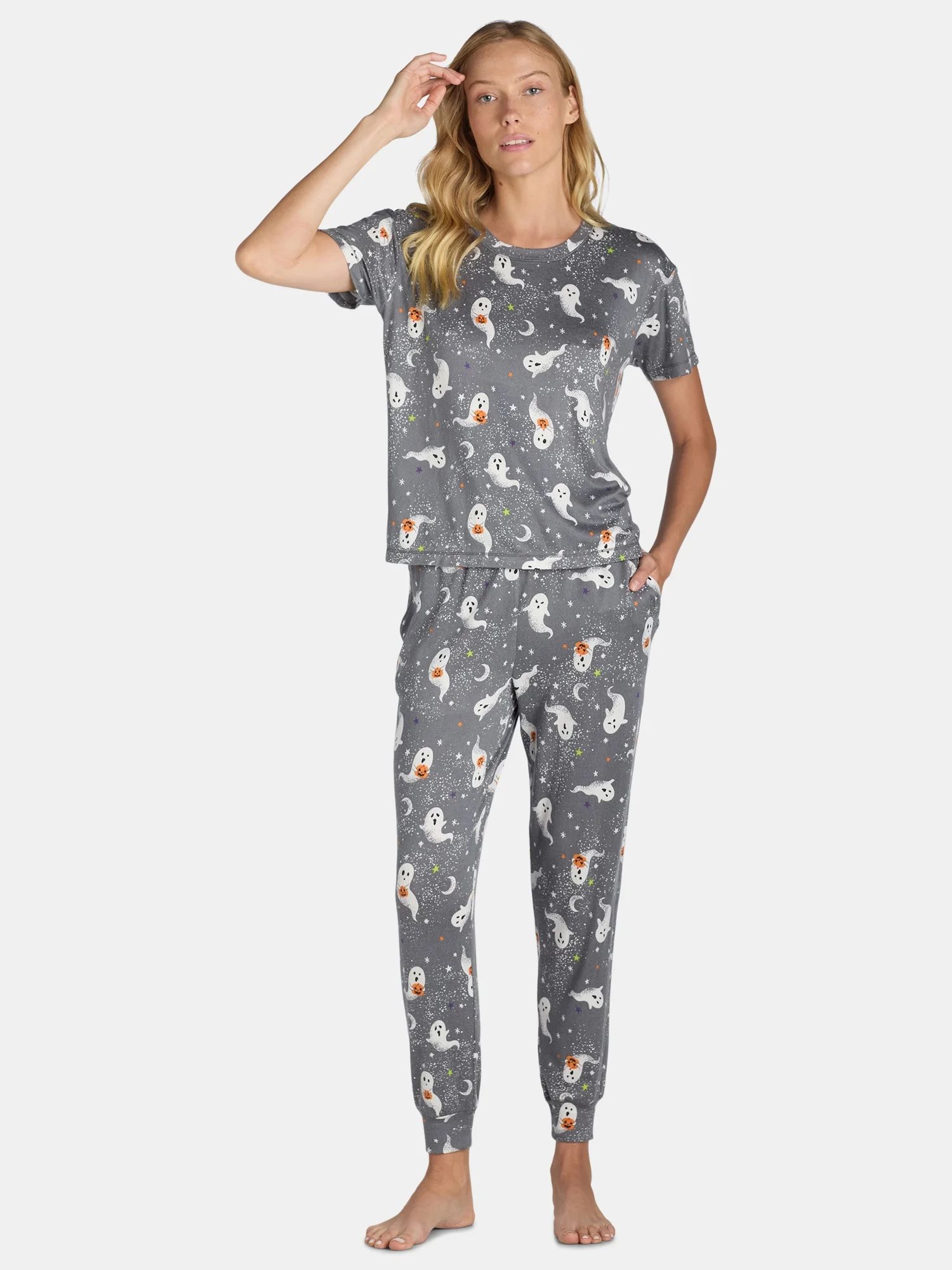 Way to Celebrate Women’s Halloween Pajama Set, Sizes XS-3X | Walmart (US)