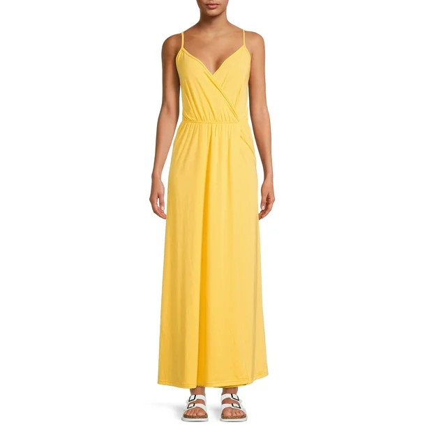 Nine.Eight Women Shirred Waist Wrap Maxi Dress | Walmart (US)