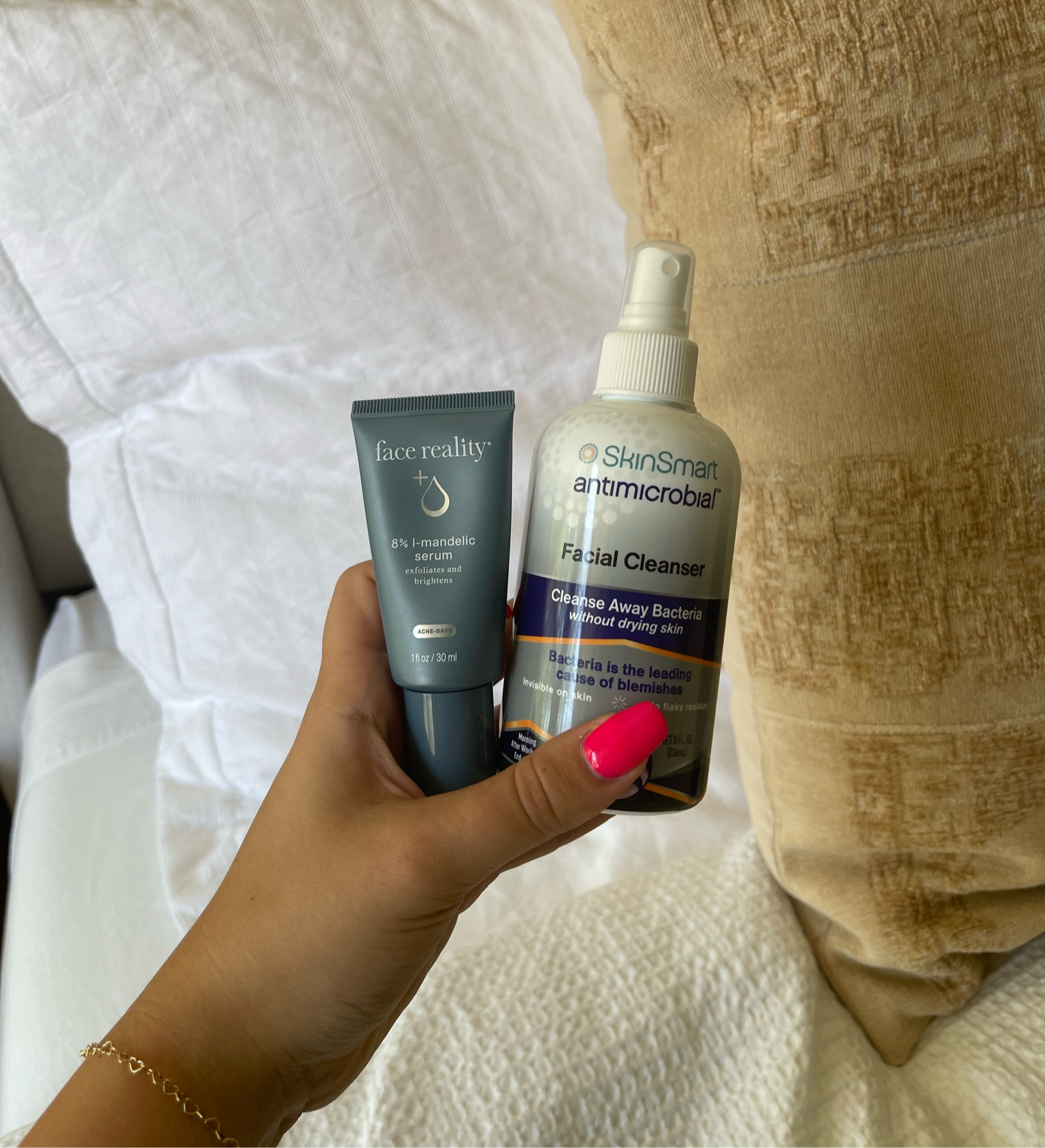 Some of my FAV skin products 🫶🏼

The skinsmart spray is a GAME CHANGER! I spray my face morning & night and on my pillow as well. 

The Face Reality mandelic serum has changed my skin for the better. Can’t live without it! 😍 (unfortunately I can’t link it because you have to go through a licensed esthetician or dermatologist ugh)

#LTKBeauty