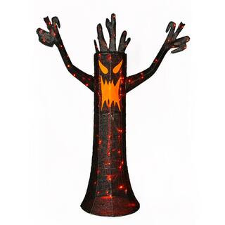 National Tree Company Pre-Lit Scary Halloween Tree DF-22090001L-1 - The Home Depot | The Home Depot