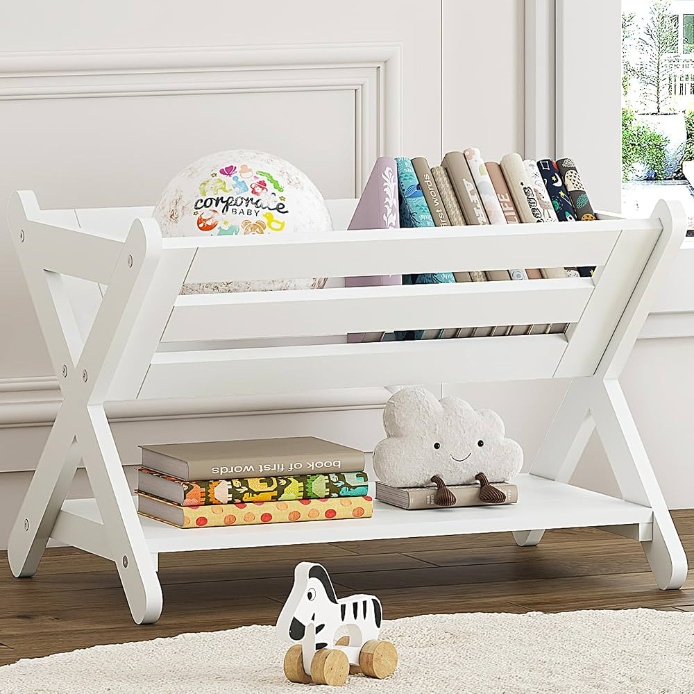 UTEX Kids Book Caddy with Shelf, Kids Bookcase Storage with Shelf, Kids Book Storage Organizer fo... | Amazon (US)
