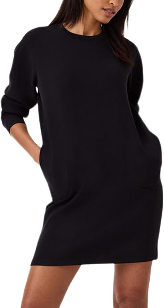 Air Essentials Crew Neck Dress Women Long Sleeve Sweatershirt Dress with Pockets | Amazon (US)