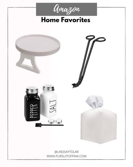 Here are more of my favorite Amazon home items that I use all the time. 
-The tray that I use over the couch armrest I actually got for Christmas a few years ago and we love it. It gets used quite often and is perfect if you don’t have space for a side table.
-My tissue box cover is the perfect little gift for people who like neutral yet functional aesthetics.
-I learned this year that a wick trimmer is needed, especially with wood wicks. And I think a wick trimmer looks so pretty sitting out as decor.
-Who doesn’t love cute salt & pepper shakers?

Have someone in your life that loves home decor and you aren’t sure what to get them? Check out these items or the items in my other Amazon home posts.

#LTKfindsunder50 #LTKGiftGuide #LTKhome