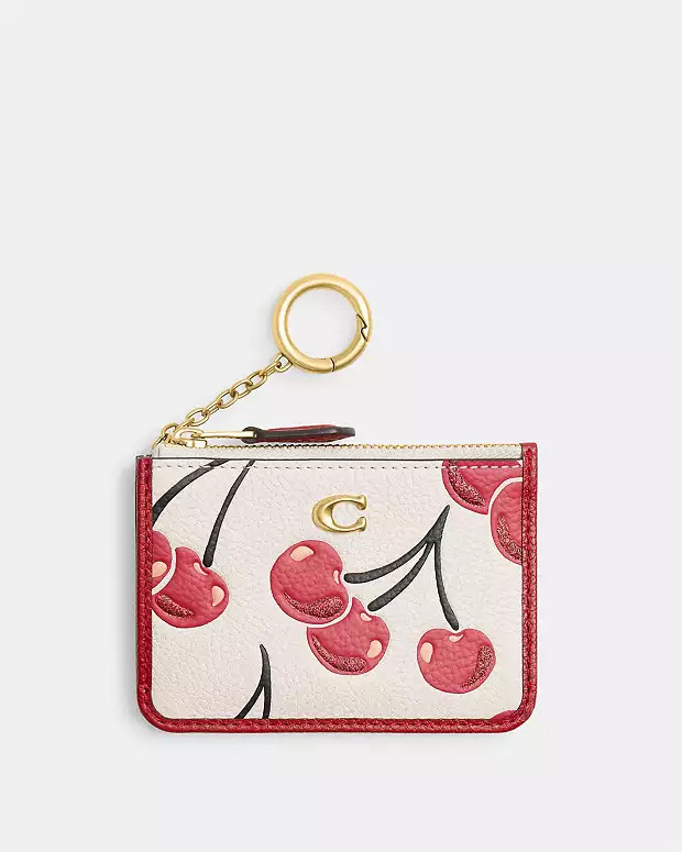 Essential Mini Skinny Id Case With Cherry Print | Coach (US)