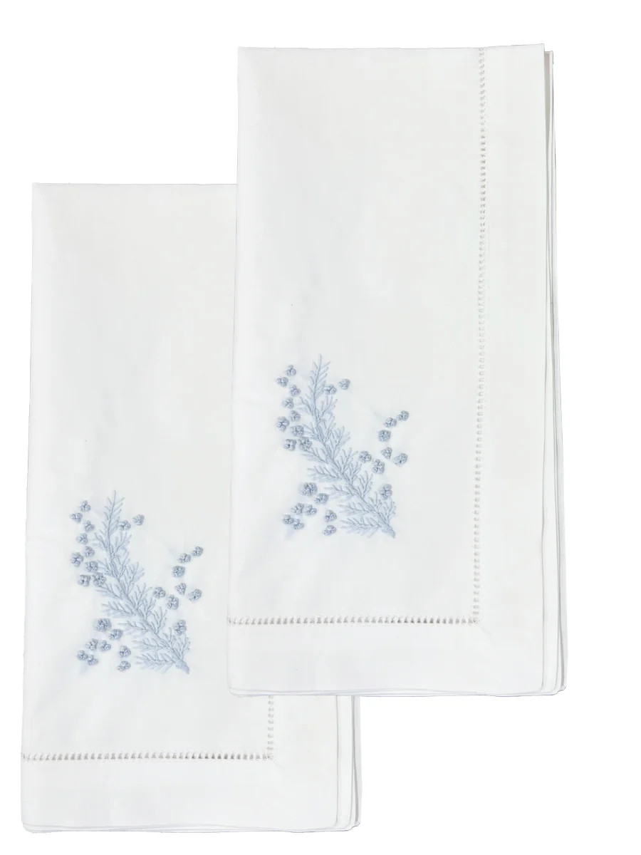 Dinner Napkin, Fern (Misty White), Set of 2 | Jacaranda Living