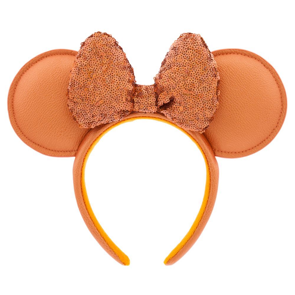 Minnie Mouse Ear Headband with Sequined Bow for Adults – Peach Punch | Disney Store