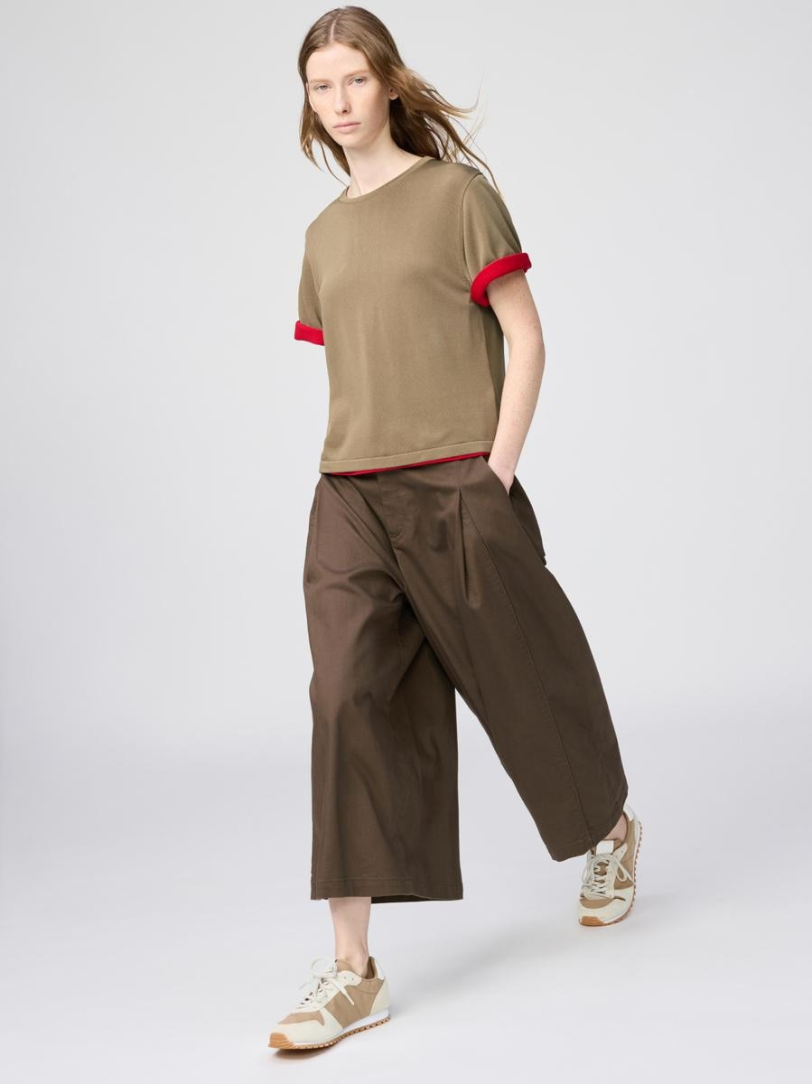 UNIQLO Women's Cotton Culottes, Brown, Large | UNIQLO (US)