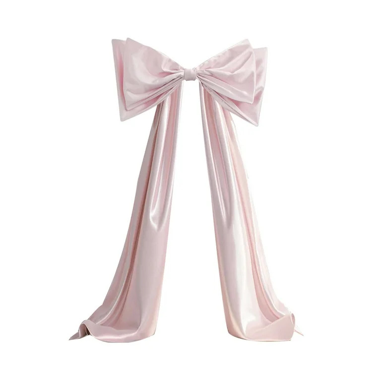 Large Satin Decorative Bow, Pink, 85", Valentine's Day by Way To Celebrate | Walmart (US)