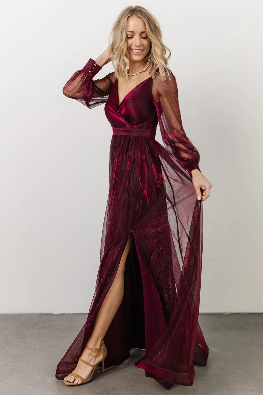 Octavia Shimmer Gown | Mulberry | Baltic Born