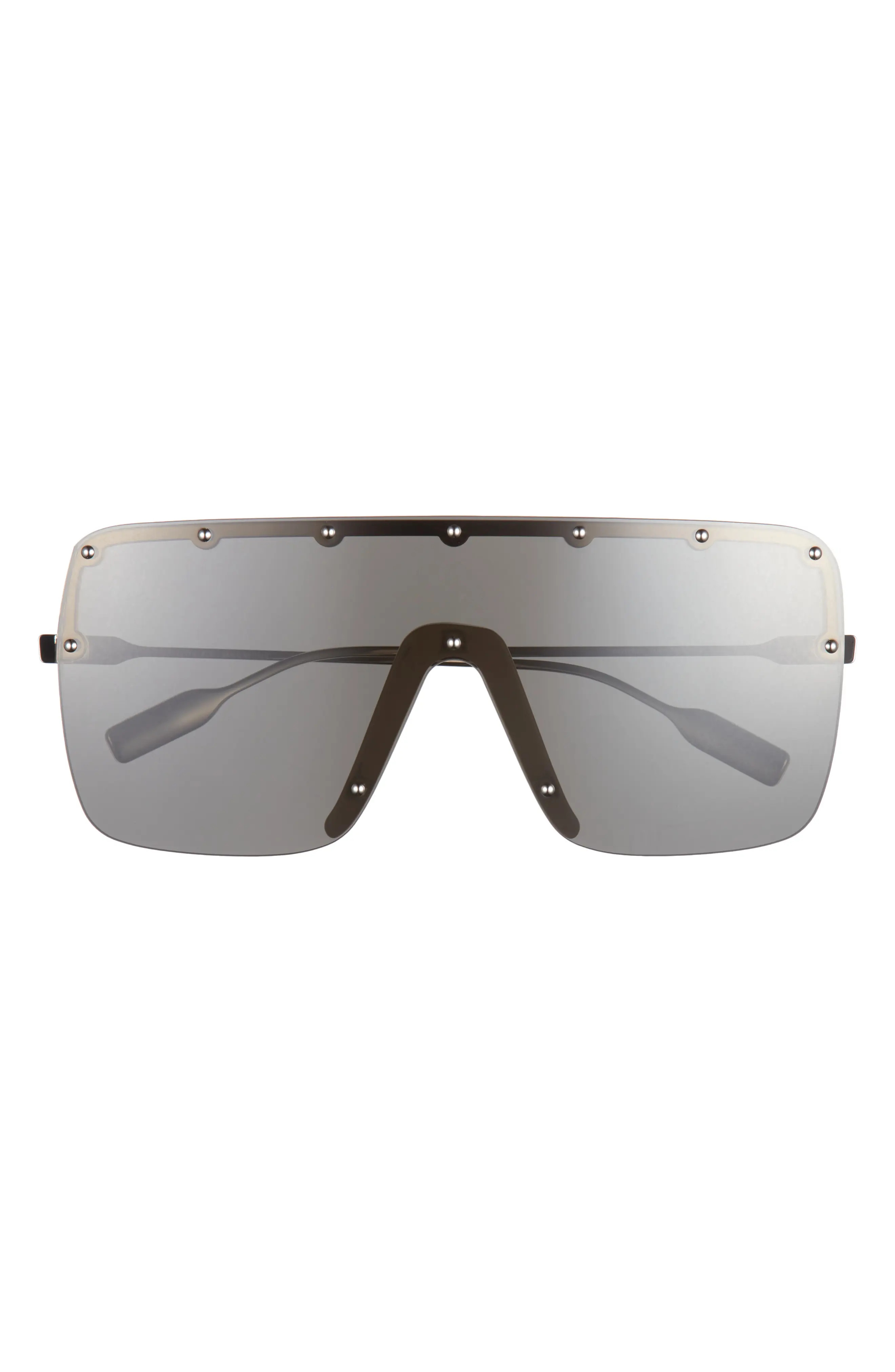 Gucci 99mm Shield Sunglasses in Gold Silver Grey at Nordstrom Rack | Nordstrom Rack
