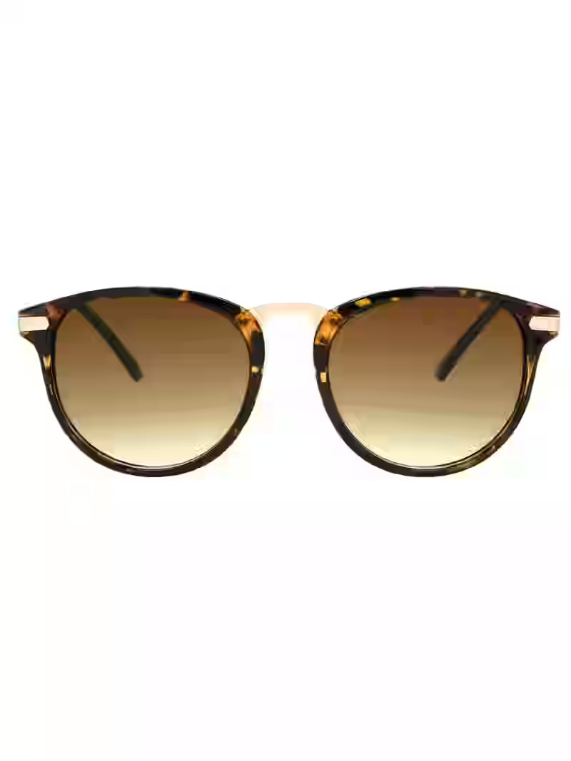 Madden NYC Hot Tamale Platic Metal Tortoise Round Sunglasses | Walmart (US)