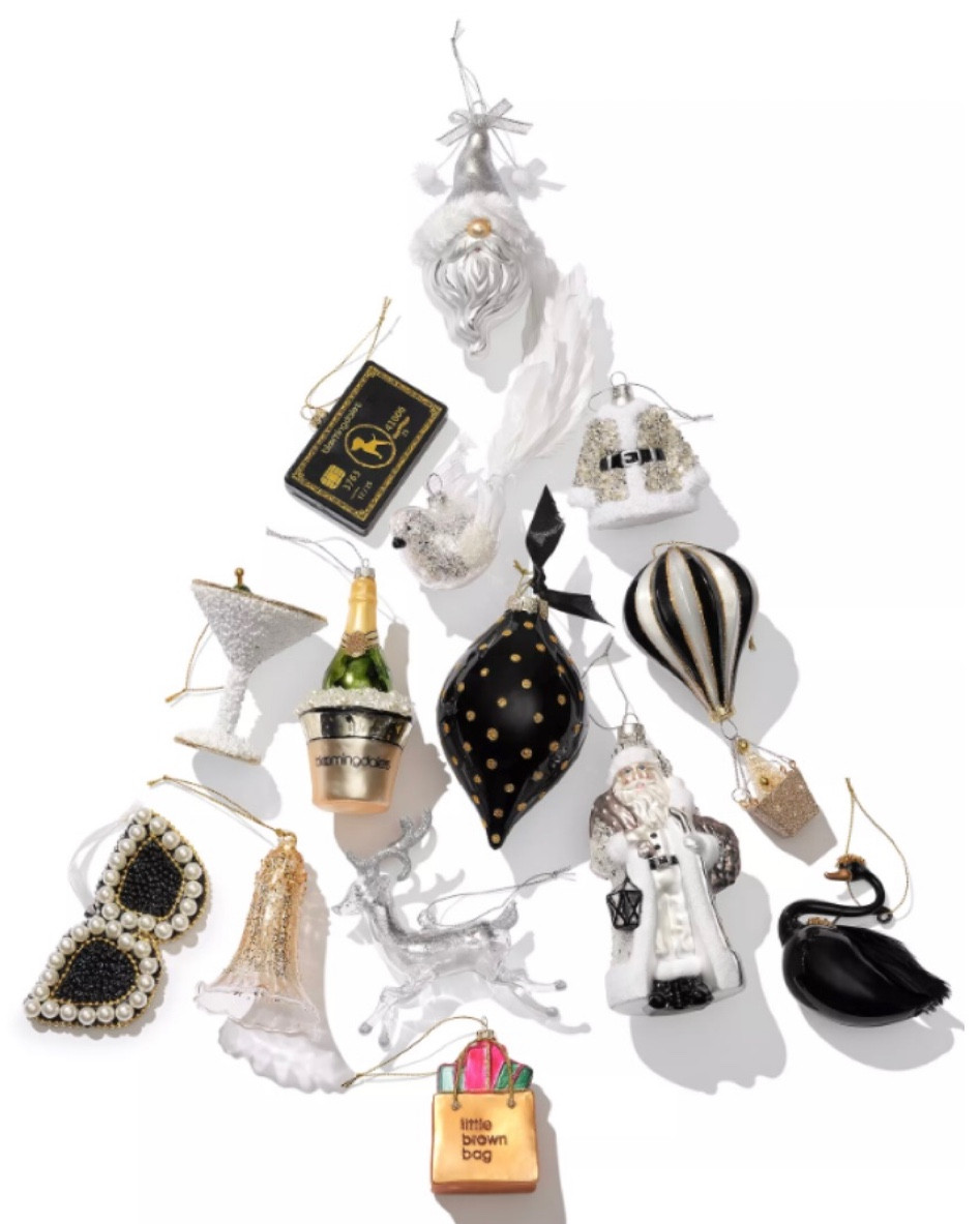 This Bloomingdale's shopping ornament collection is so cute!
🖤
Christmas ornaments, Black theme ornaments,
Ornament set, Chic Ornaments, Black and Gold ornaments, Sunglasses ornament, Santa ornament, Credit card ornament, Black swan ornament, Hot air ballon ornament, Martini glass ornament, Reindeer ornament, Shopping bag ornament

#LTKhome #LTKfindsunder100 #LTKHoliday