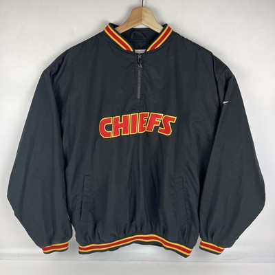 Vintage NFL Kansas City Chiefs Quarter Zip Pullover Jacket Men’s Size M Black  | eBay | eBay US
